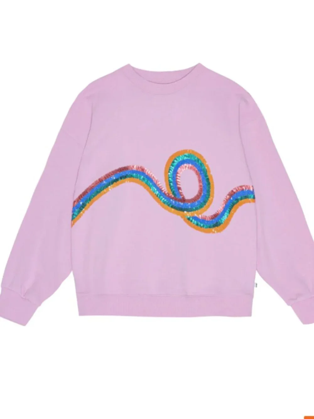 Maxi Pink Lavender Stripes Sweatshirt Girls 12 Sequins